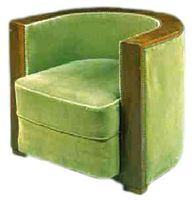 fauteuil art d�co, vert, 1936