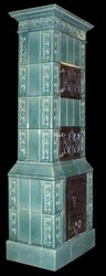 poêle céramique vert 19ème siècle