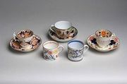 Three Coalport Japan pattern tea cups and sau