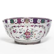 A CHINESE EXPORT FAMILLE-ROSE PUNCH BOWL