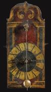  Horloge Suisse en Metal Peint, circa 1700