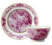  CHINESE EXPORT 'PEEPING TOM' TEABOWL AND SAUCER
CIRCA 1745
