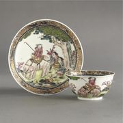 A CHINESE EXPORT TEABOWL AND SAUCER
CIRCA 1735
