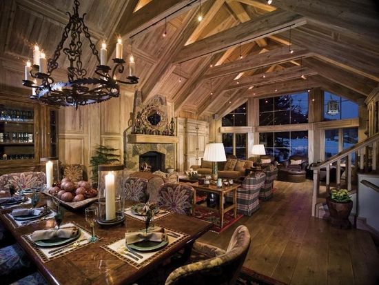 luxueux Living room à la Montagne.